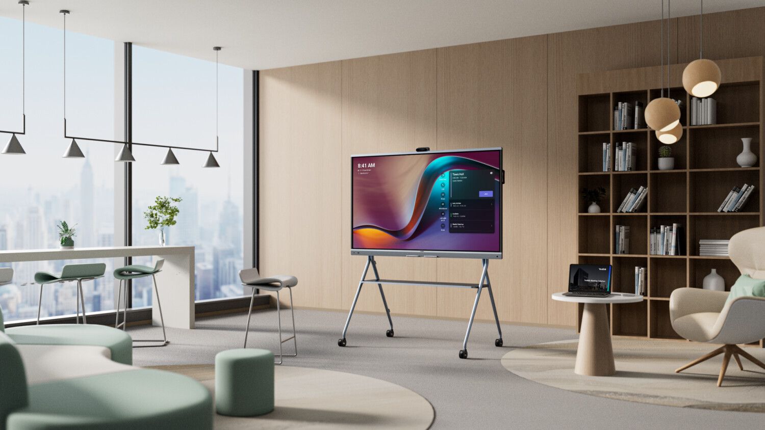 Sehr gute Meetingraumtechnik mit MeetingboardPro von Yealink f&uuml;r reibungslose Videokonferenzen