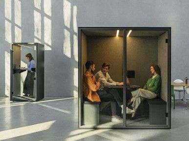 Telefon- und Meetingboxen von namenhaften Herstellern wie Sedus, Berlin Acoustics, Framery und Hush mieten