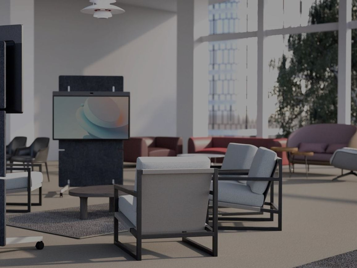 Konferenztechnik von Neat mit dem NeatBoard 50 Zoll f&uuml;r reibungslose Meetings und hybride Videocalls